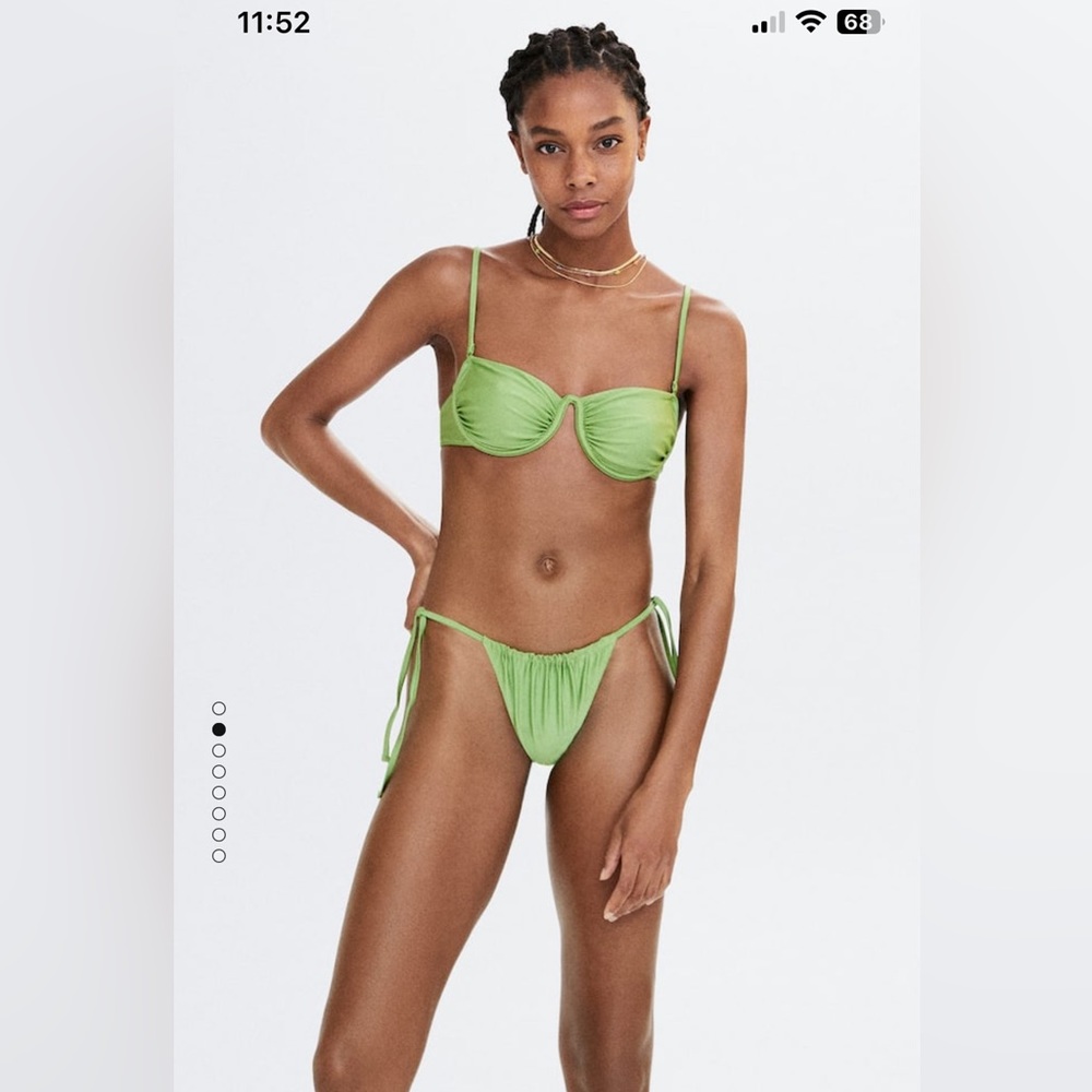 MANGO shiny bikini top